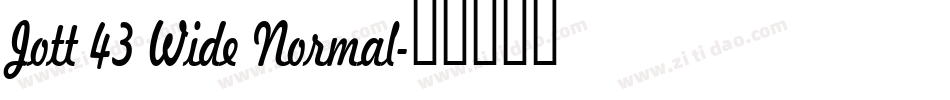 Jott 43 Wide Normal字体转换